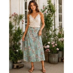 Maxi Skirt 14 Cottagecore Fairycore Prairie Garden Boho Feminine Paisley